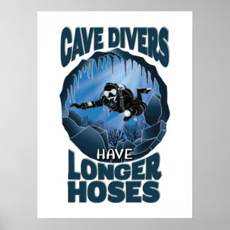 Höhlentaucher haben längere Schläuche - Funny Divi Poster