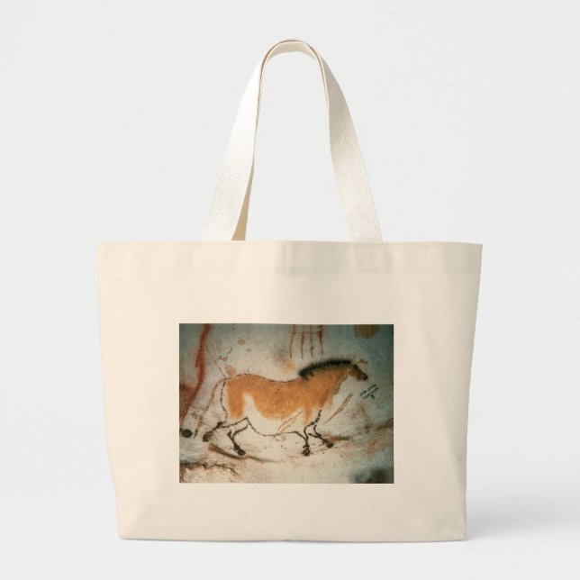 Höhlenzeichnungen Lascaux Französisch prähistorisc Jumbo Stoffbeutel (Vorne)