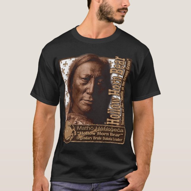 Hohler Horn-Bär Brule Dakota T-Shirt (Vorderseite)