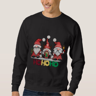 HoHo Weihnachten Drei Rote Gnomes Weihnachtssaal Sweatshirt
