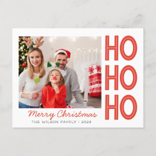HoHoHo Carte photo de famille de Noël personnalisé