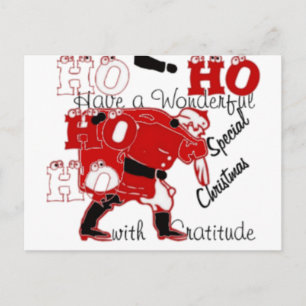 HOHOHO Ein wundervolles Weihnachten mit Dankbarkei Postkarte