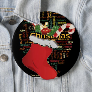 HoHoHo! Frohe WeihnachtsGESCHENKE und ein glücklic Button