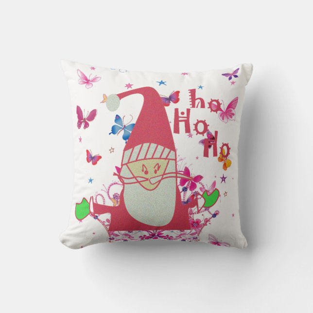 Hohoho Lovely Christmas Butterfly Coussin combat (Recto)