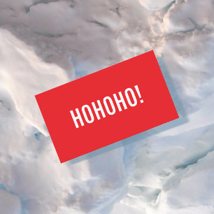 HOHOHO! Modern Coole Minimale Santa-Service Rot Visitenkarte