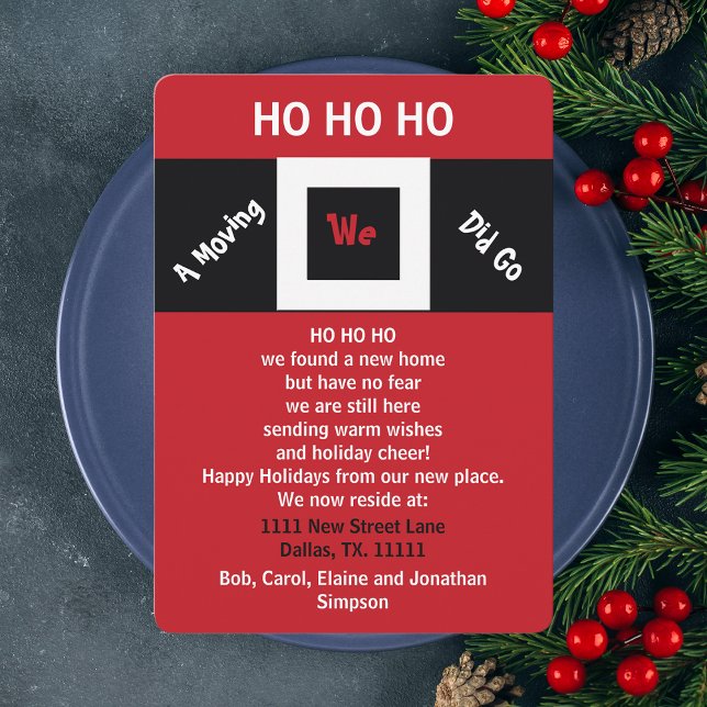 HOHOHO New Address Holiday Moving Announcement Einladung (Von Creator hochgeladen)