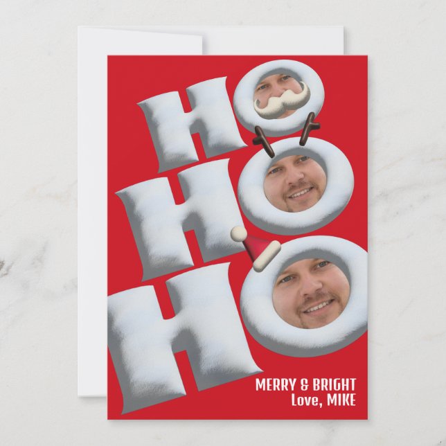 HOHOHOHO! Das bin ich! Feiertagskarte (Vorderseite)