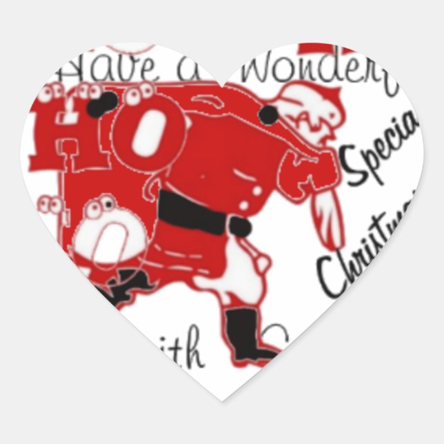 HOHOHOHO haben ein wunderbares Weihnachten mit Dan Herz-Aufkleber (Vorderseite)