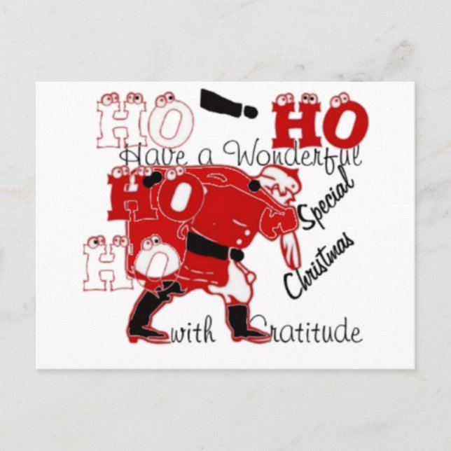 HOHOHOHO haben ein wunderbares Weihnachten mit Dan Postkarte (Vorderseite)