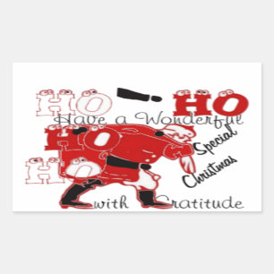 HOHOHOHO haben ein wunderbares Weihnachten mit Dan Rechteckiger Aufkleber