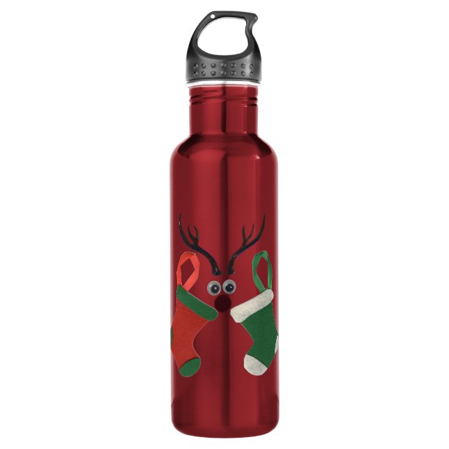 HOHOHOHO! Ich wünsche Ihnen einen schönen Weihnach Edelstahlflasche (Vorderseite)