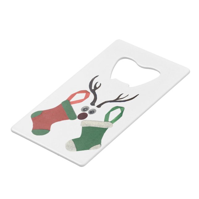 HOHOHOHO! Ich wünsche Ihnen einen schönen Weihnach Geldbeutel Flaschenöffner (Rückseite Schrägansicht)