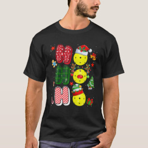 HOHOHOHO Santa Elf Reindeer Pickleball Balls Xmas  T-Shirt