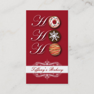 HOHOHOHO Weihnachtskekse Donut Doughnut Bäckerei Visitenkarte