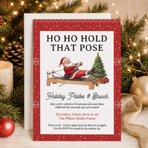 HoHoHold Diese Pose Lustige Weihnachten Pilates Br Einladung