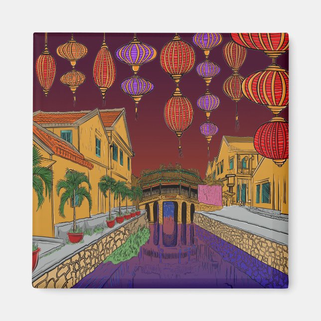 Hoi An Old City Lanterns Travel Vietnam HoiAn Magnet (Vorne)