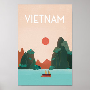 HOi An Town affiche de voyage au Vietnam