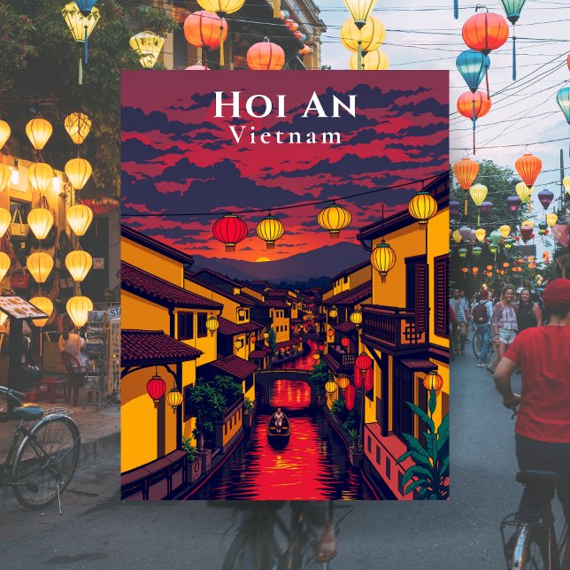 Hoi An Vietnam Antike Stadt Lanterns Postkarte (Hoi An Vietnam Ancient Town Lanterns Postcard)