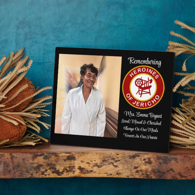 HOJ Love, Missed & Cherished Memorial Plaque Fotoplatte (Seite)
