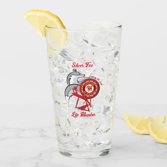 HOJ Silver Fox Life Mitglied Glas (Vorderseite Ice)