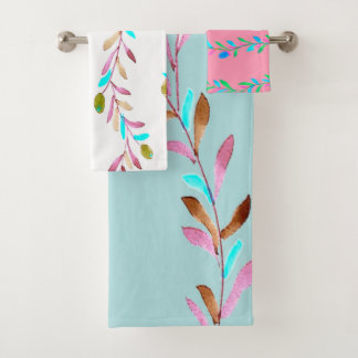 Hojas de colores badhandtuch set