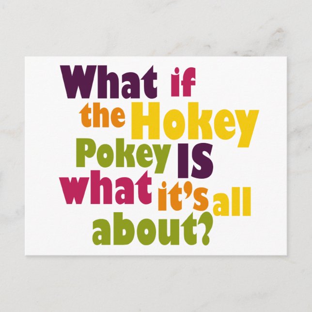 Hokey Pokey Postkarte (Vorderseite)