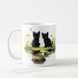Hoki & Koki Black Kittens Besichtigung der Tasse P