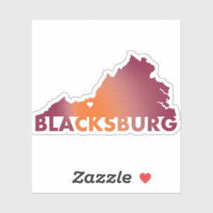 Hokie-Theke Blacksburg Va-Staat-Aufkleber Aufkleber