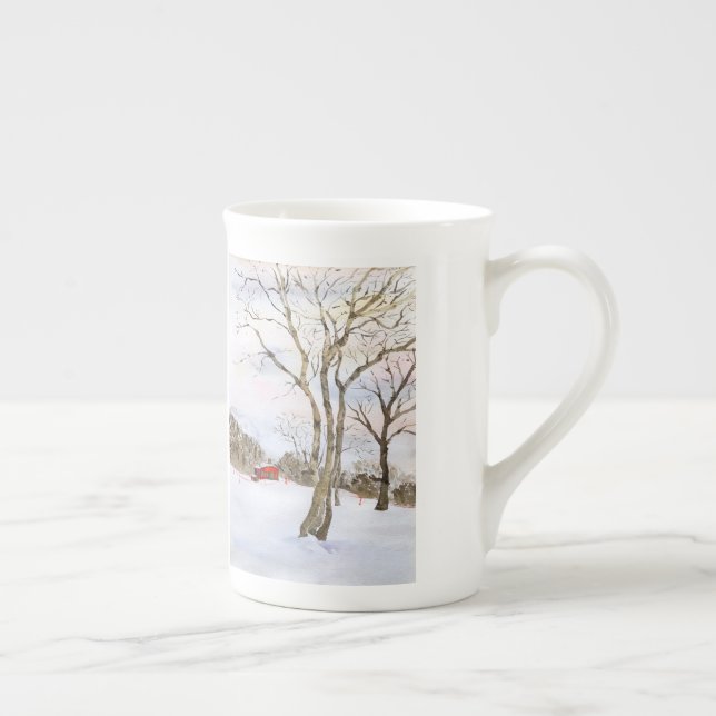 Hokkaido-Schnee-Knochen-China-Kisten-Tasse Prozellantasse (Rechts)