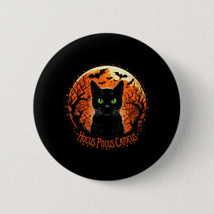 Hokus Pokus Catocus Halloween Schwarze Katze Liebh Button