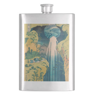 Hokusai Amida-Fälle Japan Wasserfall Flachmann