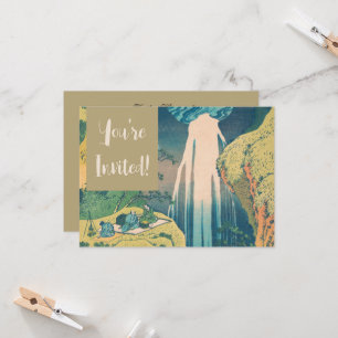 Hokusai Amida Falls Japan Wasserfall Einladung