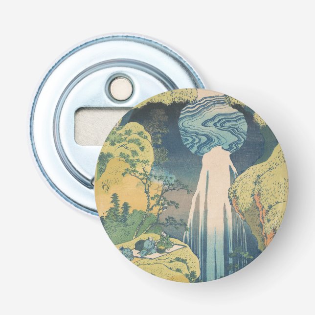 Hokusai Amida Falls Japan Wasserfall Flaschenöffner (Vorderseite)