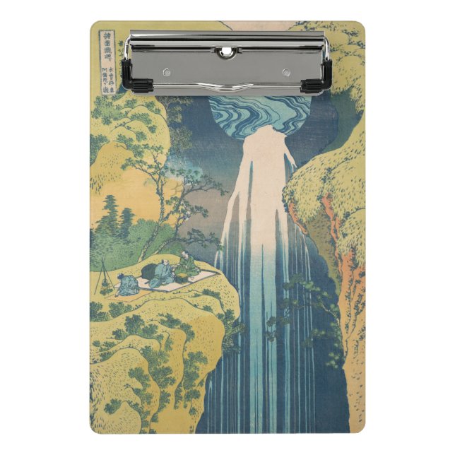 Hokusai Amida Falls Japan Wasserfall Mini Klemmbrett (Vorderseite)