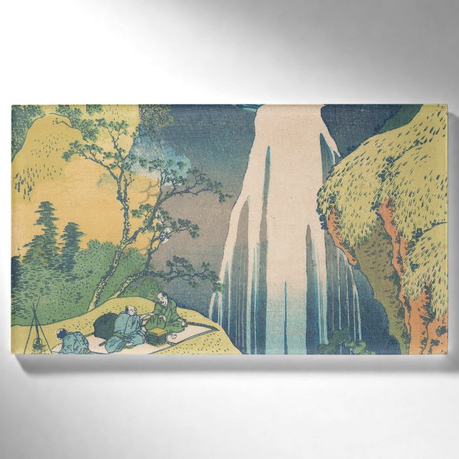 Hokusai Amida Falls Japan Wasserfall Namenschild (Vorderseite)
