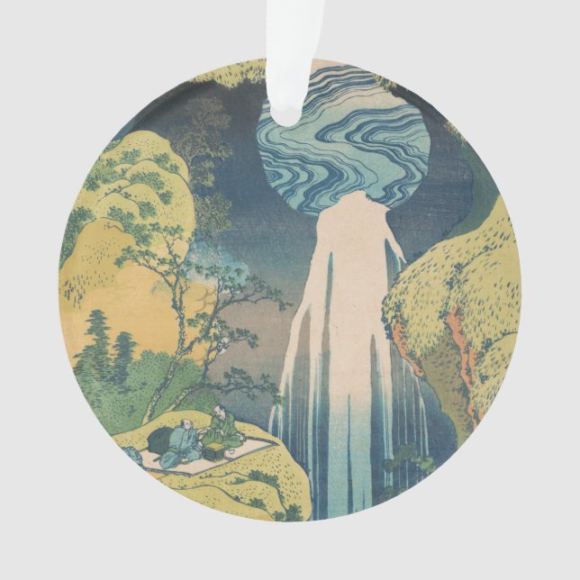 Hokusai Amida Falls Japan Wasserfall Ornament (Vorderseite)