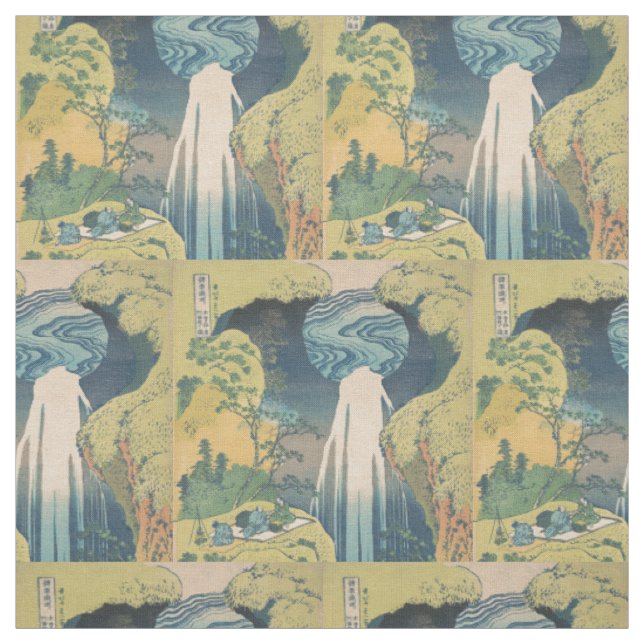 Hokusai Amida Falls Japan Wasserfall Stoff (Muster)