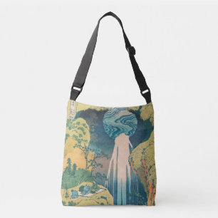 Hokusai Amida Falls Japan Wasserfall Tragetaschen Mit Langen Trägern