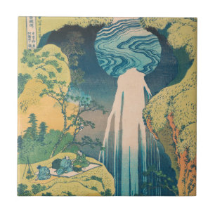 Hokusai Amida Wasserfall Japan Wasserfall Fliese