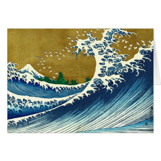 Hokusai Big Wave Japan japanische Kunst (Vorderseite (Horizontal))
