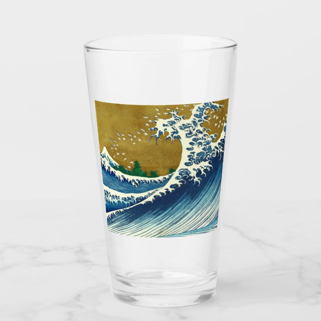 Hokusai Big Wave Japan japanische Kunst Glas (Vorderseite)