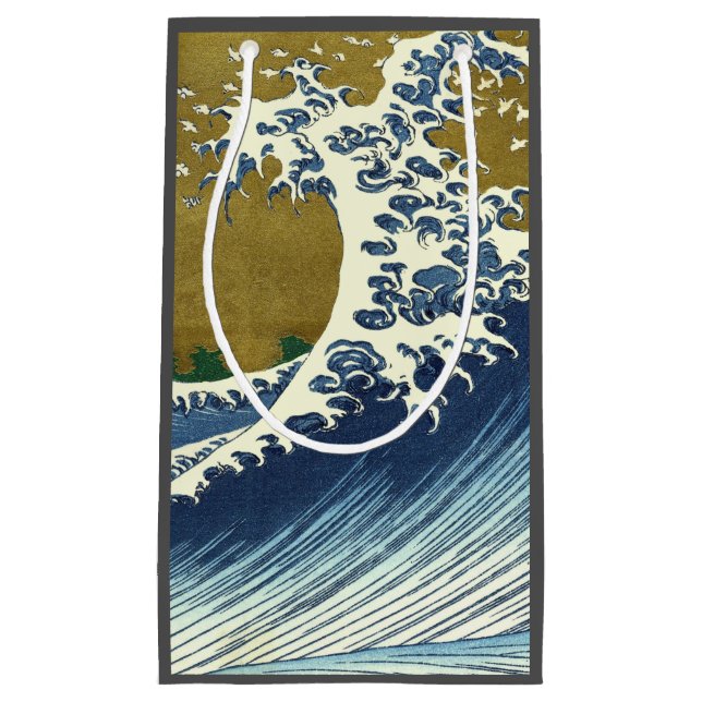 Hokusai Big Wave Japan japanische Kunst Kleine Geschenktüte (Vorderseite)
