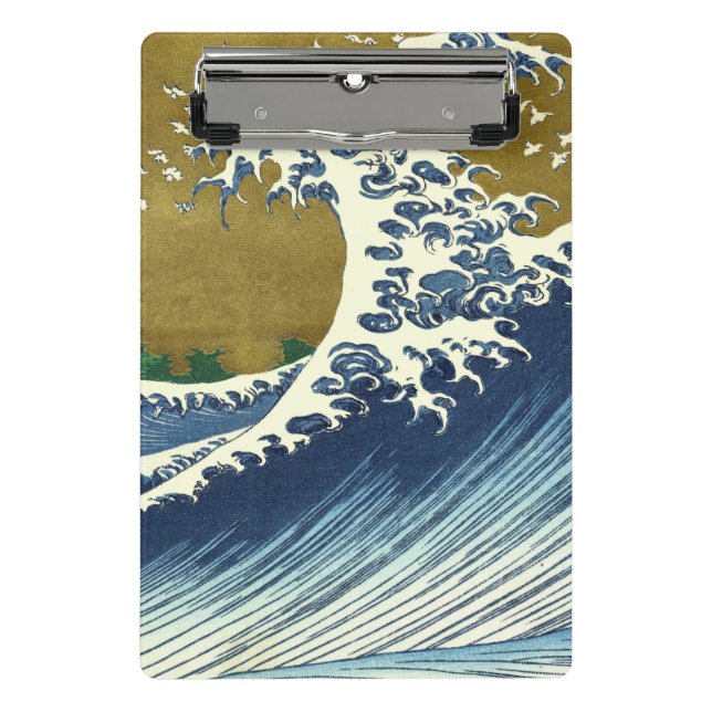 Hokusai Big Wave Japan japanische Kunst Mini Klemmbrett (Vorderseite)