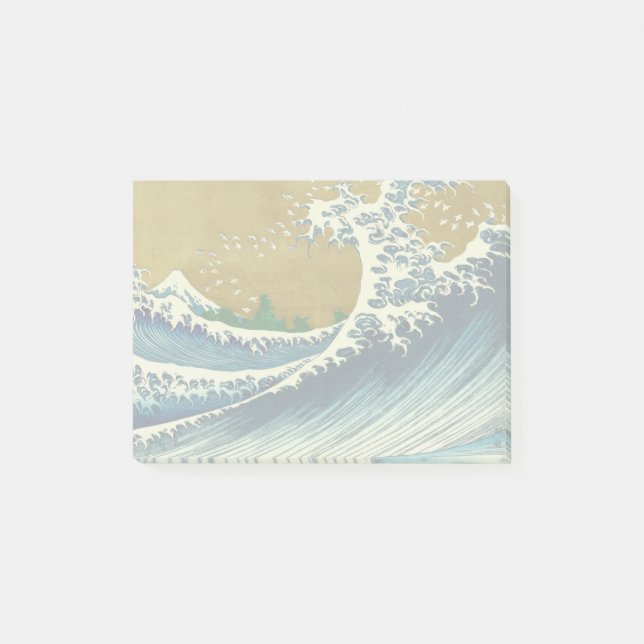 Hokusai Big Wave Japan japanische Kunst Post-it Klebezettel (Vorderseite)