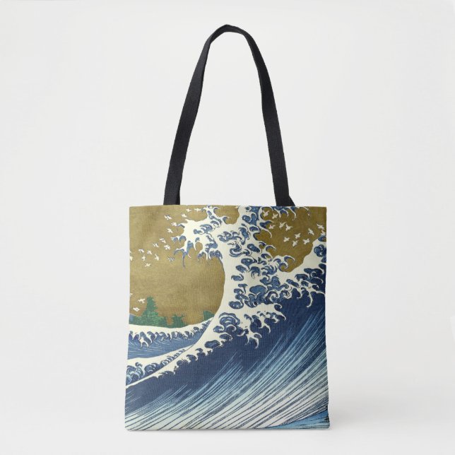 Hokusai Big Wave Japan japanische Kunst Tasche (Vorderseite)
