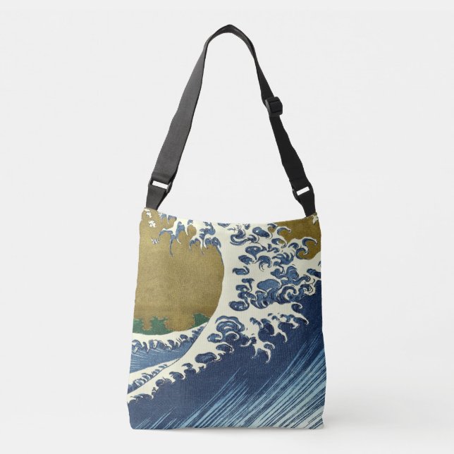 Hokusai Big Wave Japan japanische Kunst Tragetaschen Mit Langen Trägern (Vorderseite)