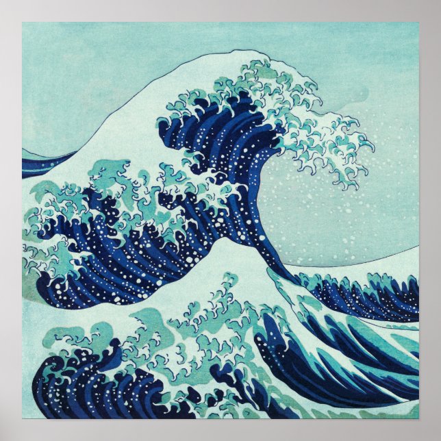 Hokusai Blue Waves Poster (Vorne)