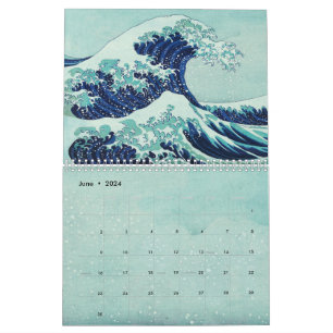 Hokusai Blue Waves Summer Kalender