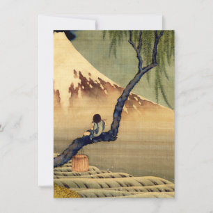 Hokusai Boy View Mount Fuji Japanisch Vintag