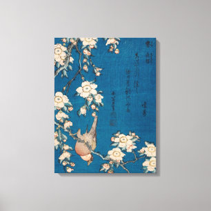 Hokusai Bullfinch and Weeping Cherry Gallery Leinwanddruck